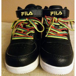 Fila Black Kids Hightop Shoes, Size Toddler 8.5